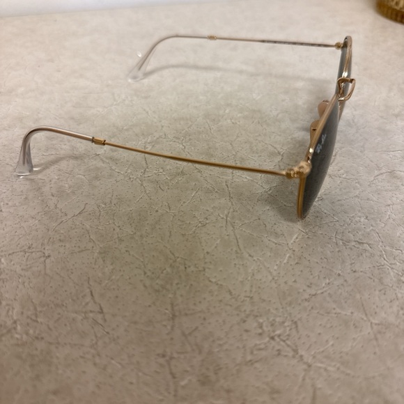 Ray-Ban Gold Frame Sunglasses with Dark Lenses main image 4